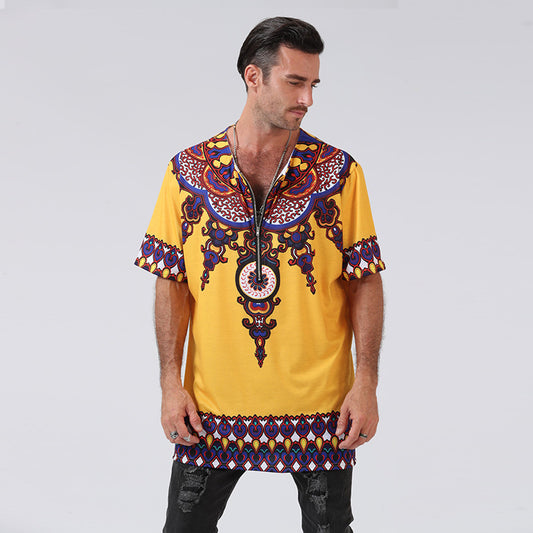 African style printed short sleeve