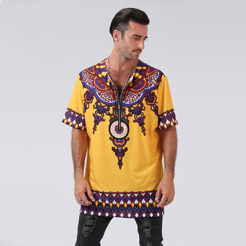 African style printed short sleeve