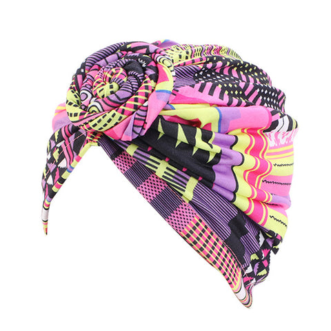 Women Turban African Pattern Knot Headwrap Fashion