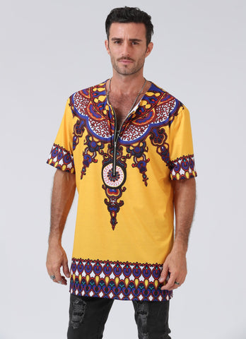 African style printed short sleeve