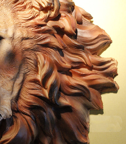 Resin African Lion Head Wall Mounted Household Decoration