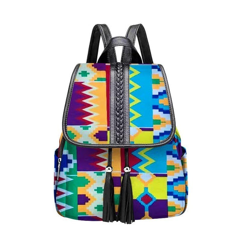 African print backpack