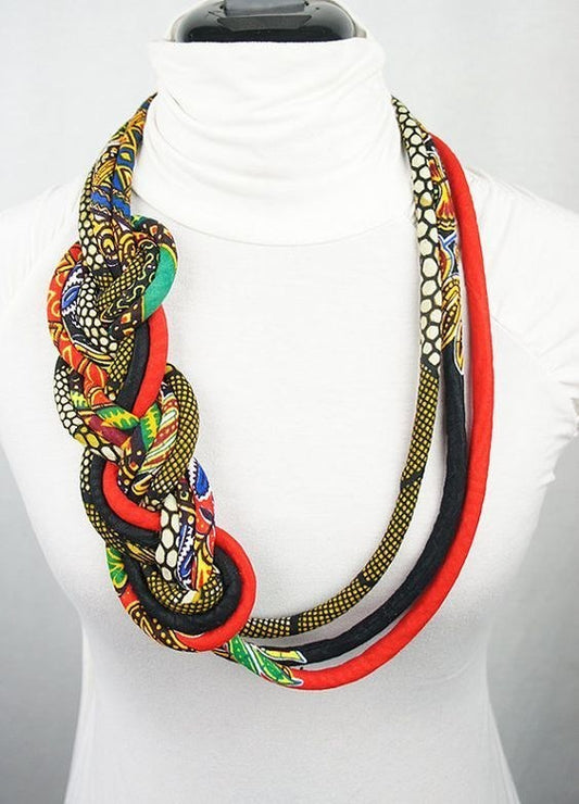 Ankara print necklace