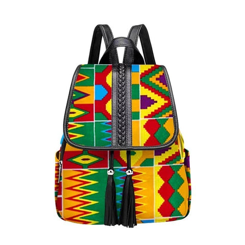 African print backpack