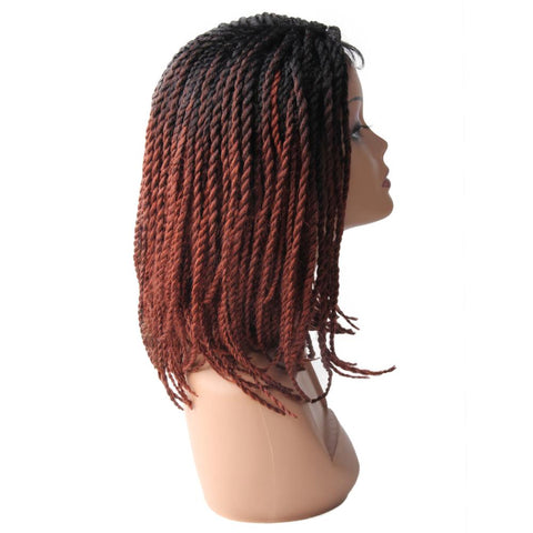 Kinky twist braided lace wig