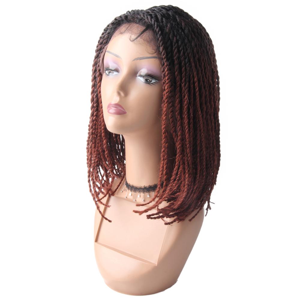 Kinky twist braided lace wig