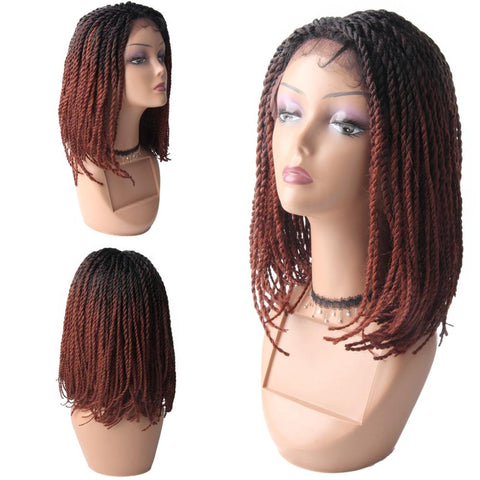 Kinky twist braided lace wig