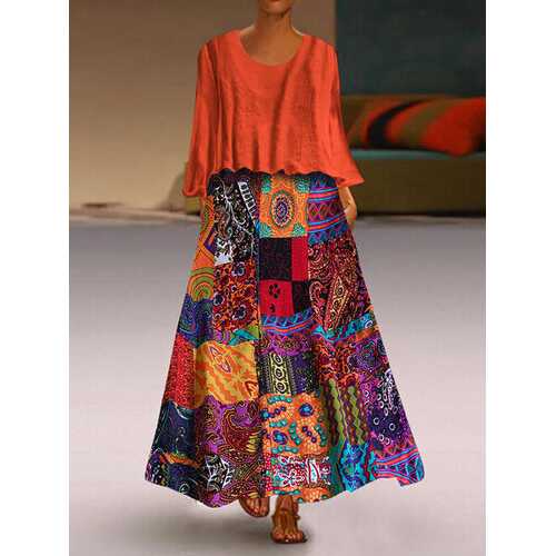 African Print Maxi Dress