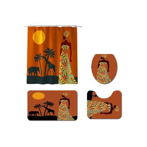 African Print Shower Curtain