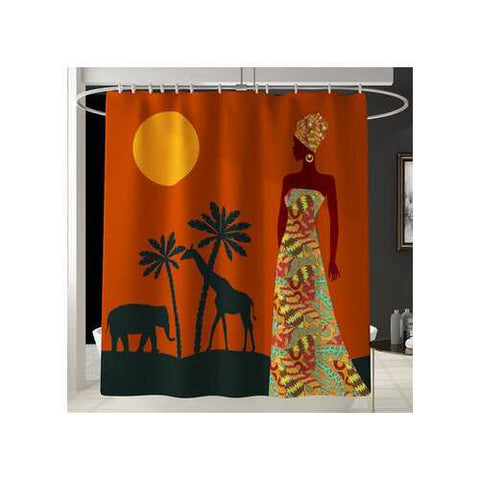 African Print Shower Curtain