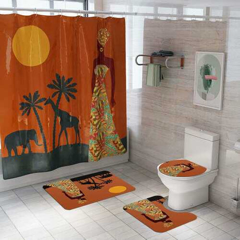 African Print Shower Curtain