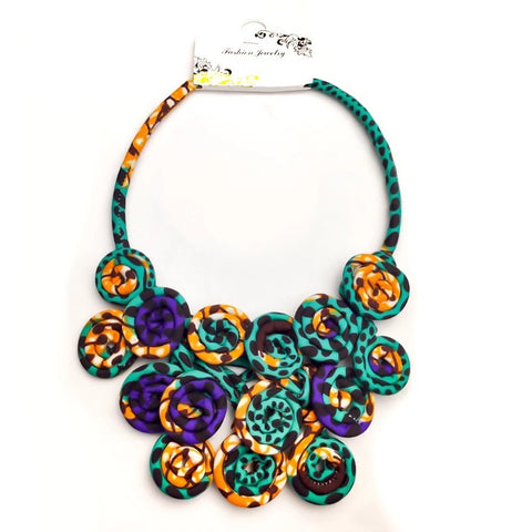 Sarama African print necklace