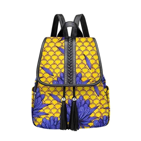 African print backpack