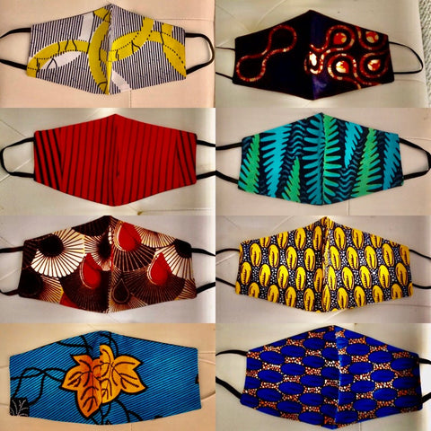 African fabric face masks