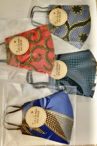 African fabric face masks