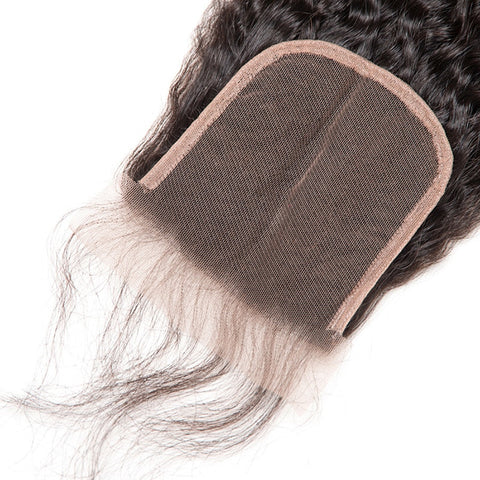 Yaki Human Hair Bundles with Closure 3pcs