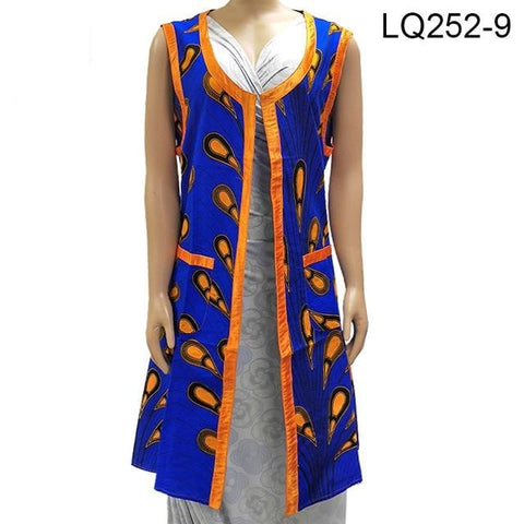 Fashional African Women Sleeveless Ankara Jacket