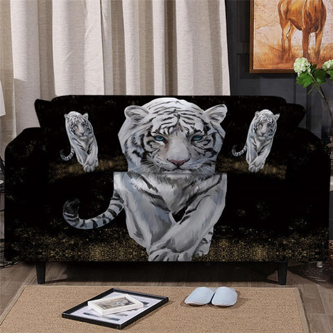 Baby Tiger Stretch Slipcover For Sectional Sofas