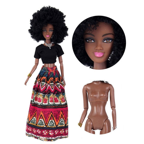 Doll Baby Movable Joint African Doll