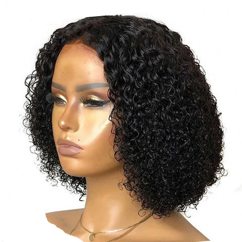 Curly Human Hair Pre Plucked Wig