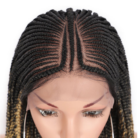 Synthetic Lace Front Fulani Cornrow