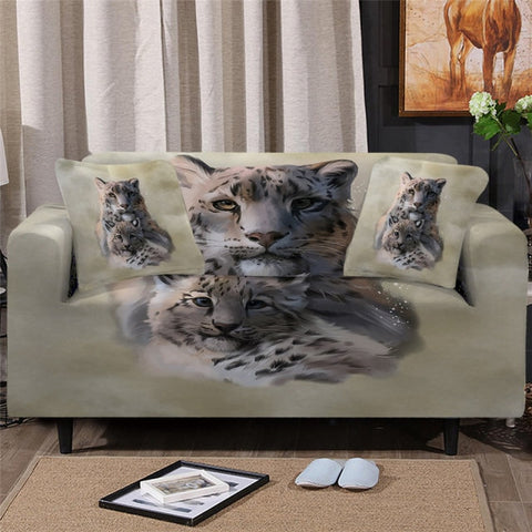 Baby Tiger Stretch Slipcover For Sectional Sofas