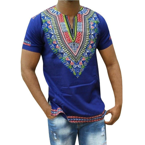 African Dashiki Maxi V Neck T-shirt