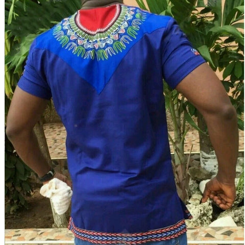 African Dashiki Maxi V Neck T-shirt